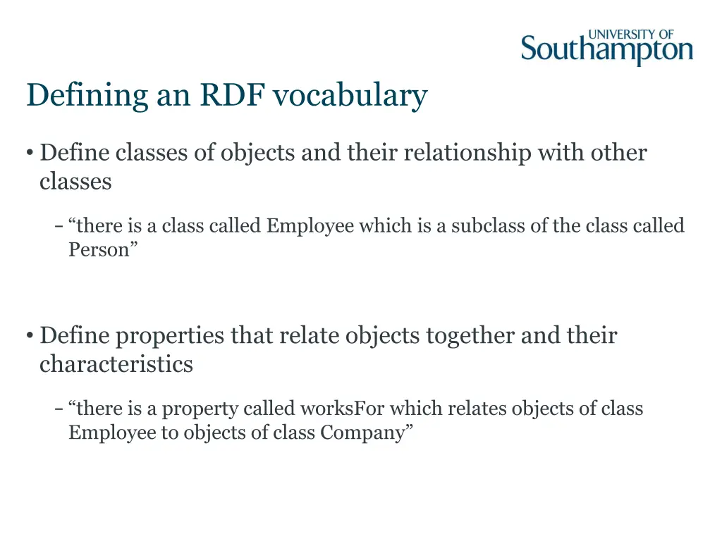 defining an rdf vocabulary