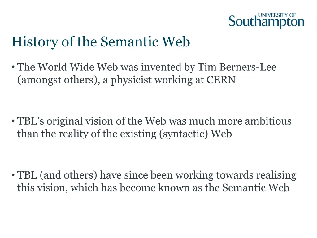 history of the semantic web