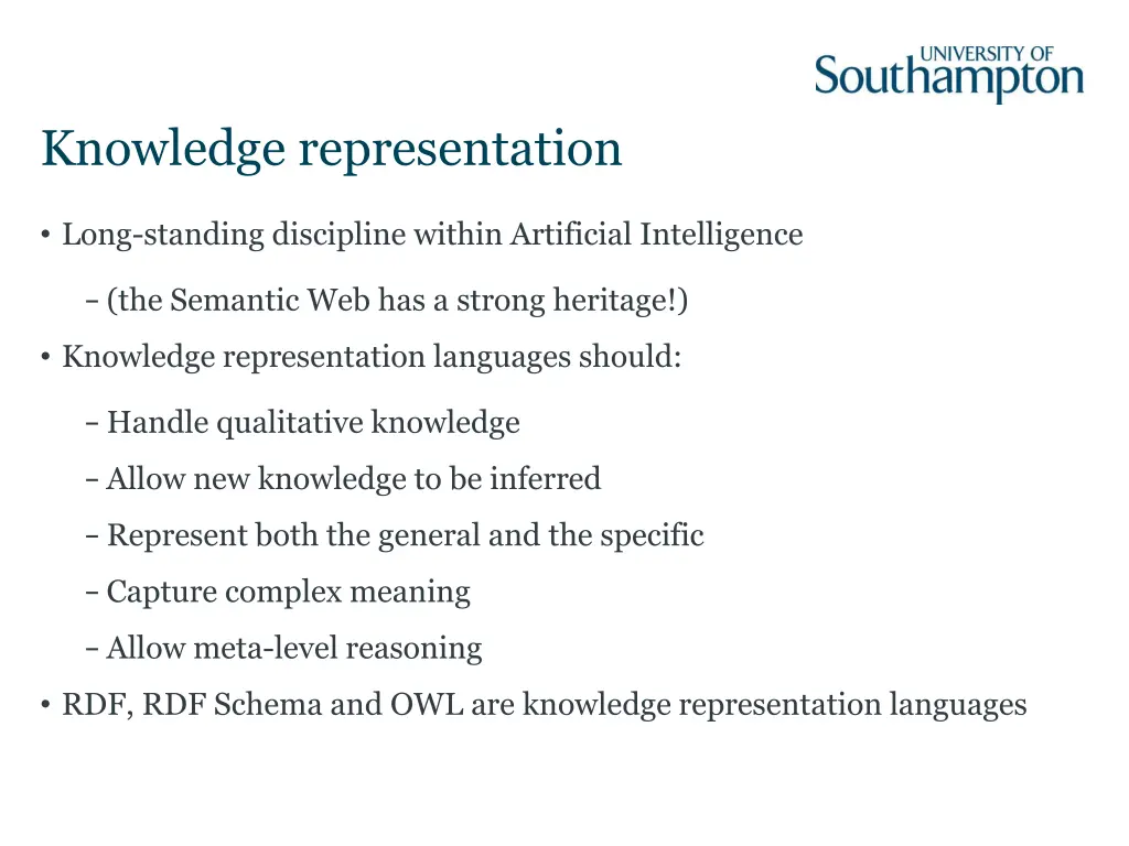 knowledge representation