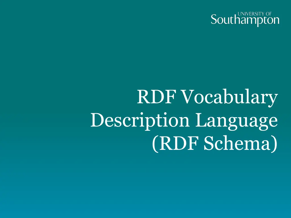 rdf vocabulary description language rdf schema