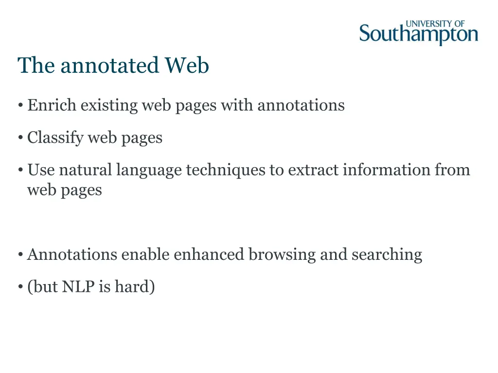 the annotated web