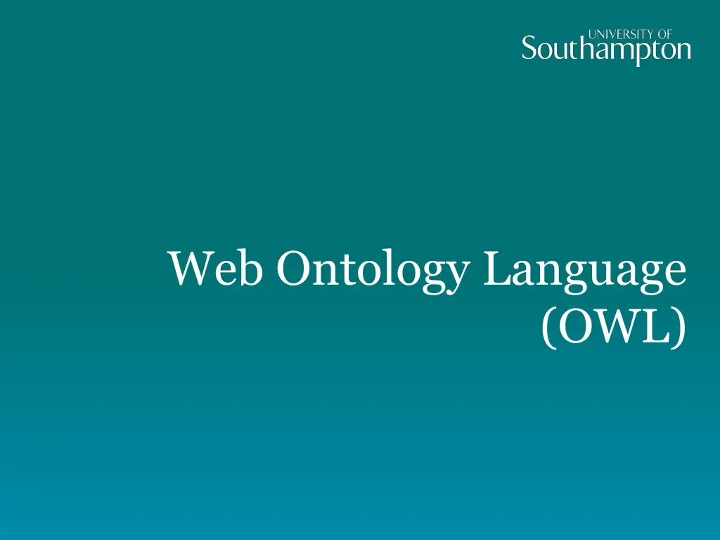 web ontology language