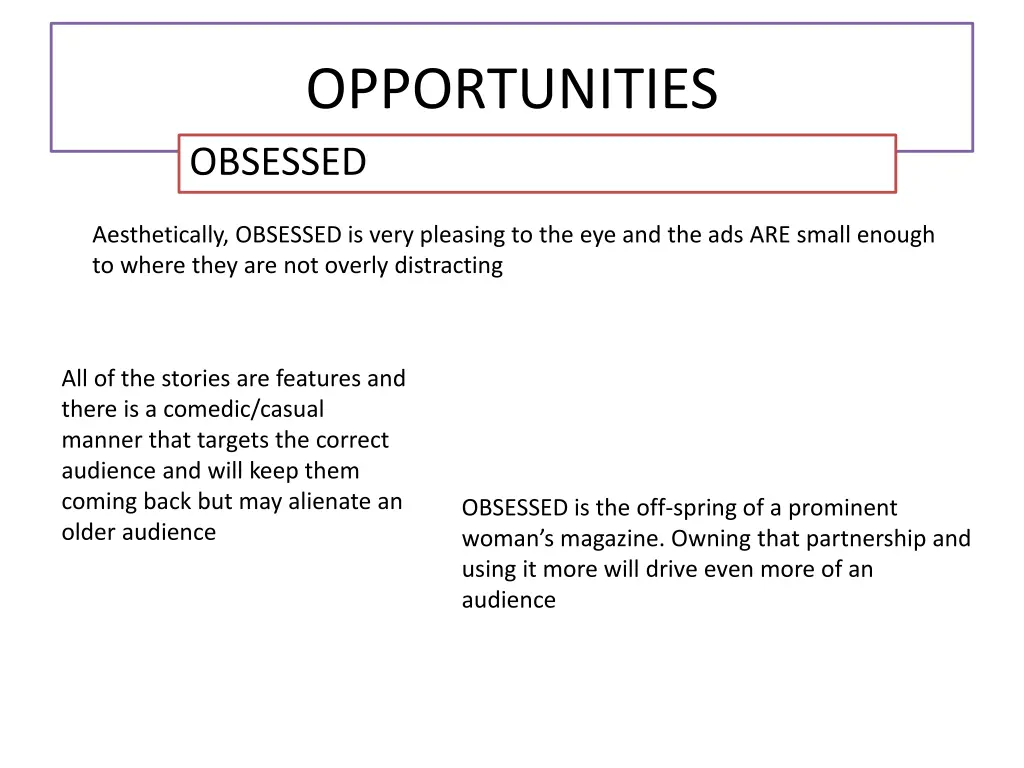 opportunities obsessed