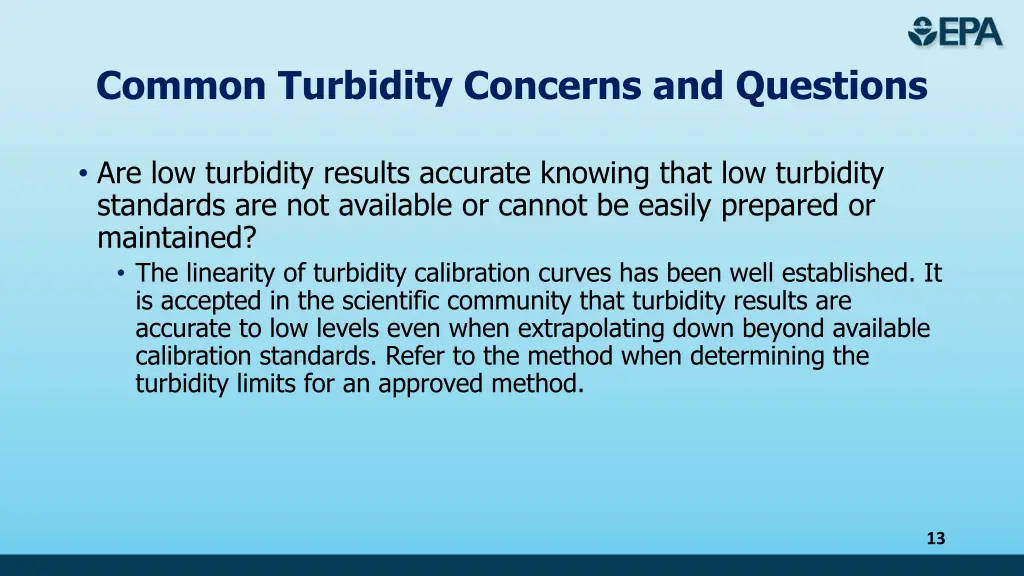 common turbidity concerns and questions 1
