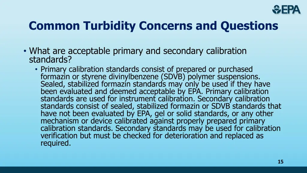 common turbidity concerns and questions 3