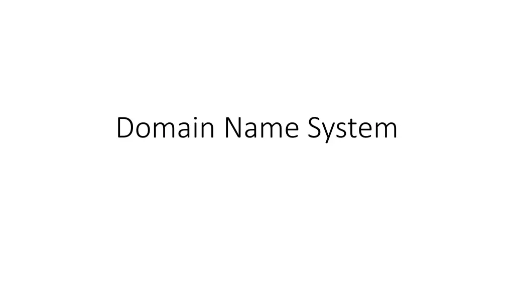 domain name system
