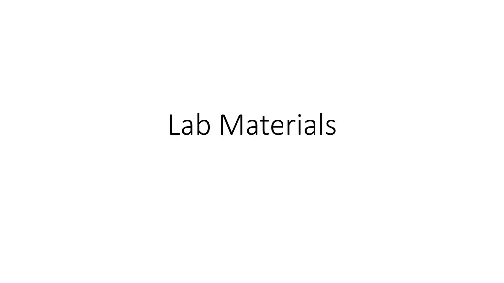 lab materials