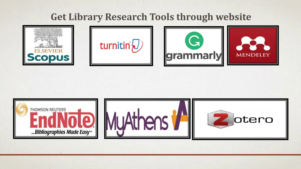 get library research tools through website