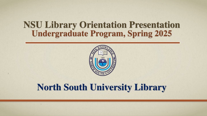 nsu library orientation presentation