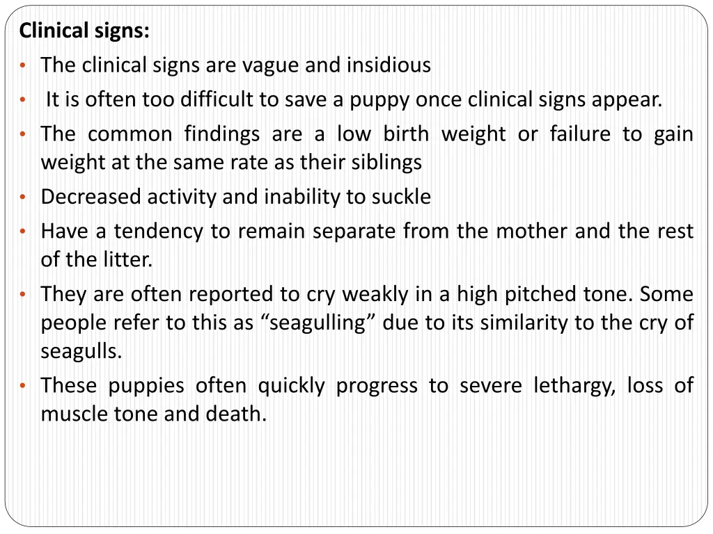 clinical signs 1