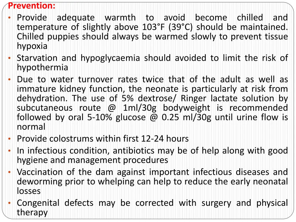 prevention provide adequate warmth to avoid