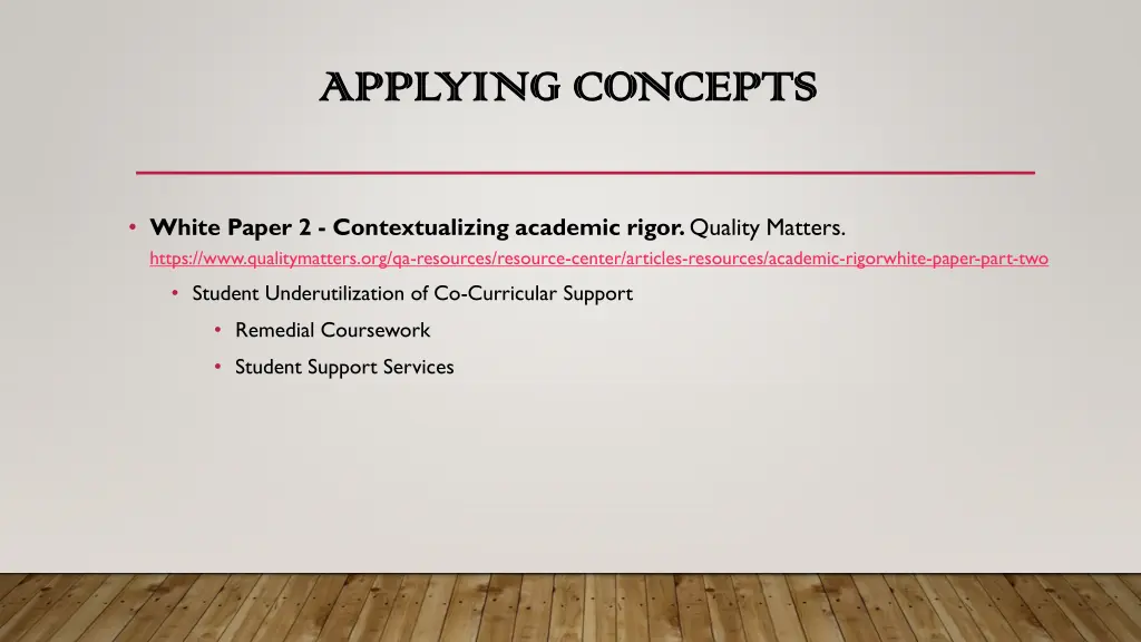 applying concepts applying concepts