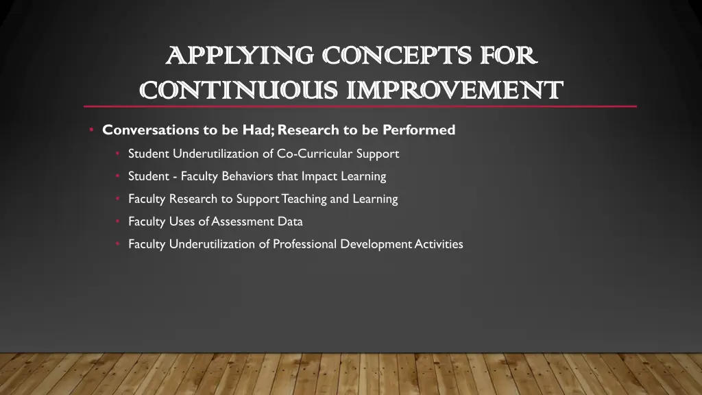 applying concepts for applying concepts