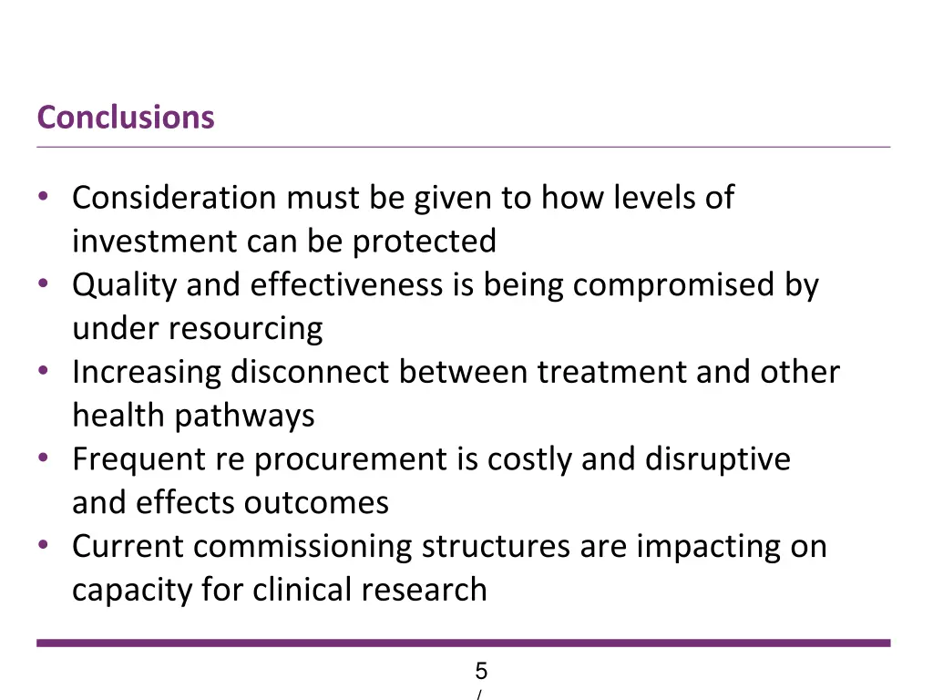 conclusions