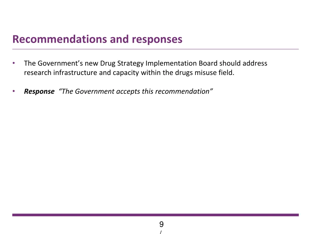 recommendations and responses 3