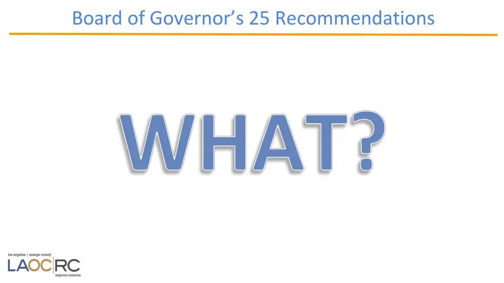 board of governor s 25 recommendations