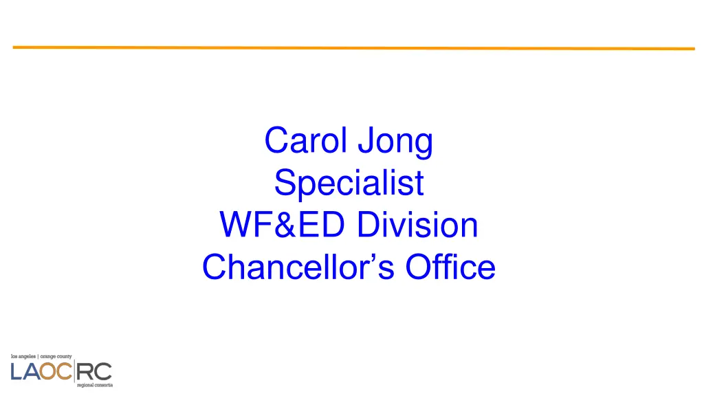carol jong specialist wf ed division chancellor