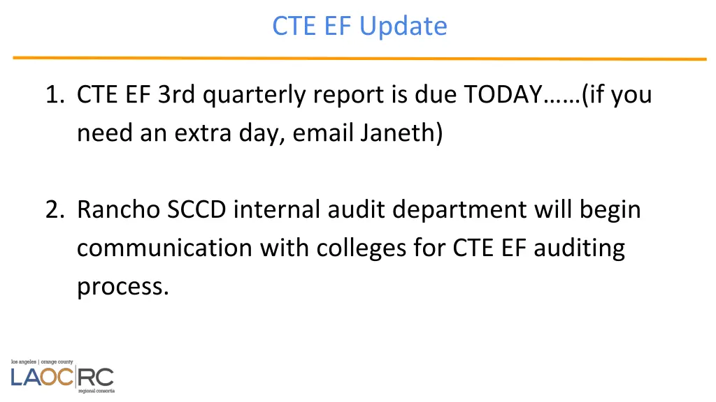 cte ef update