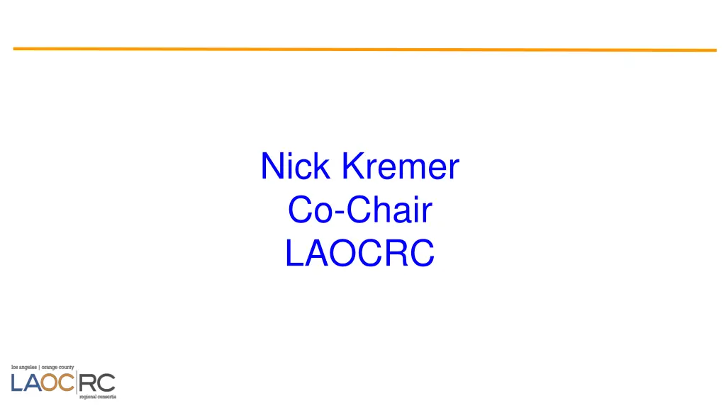 nick kremer co chair laocrc