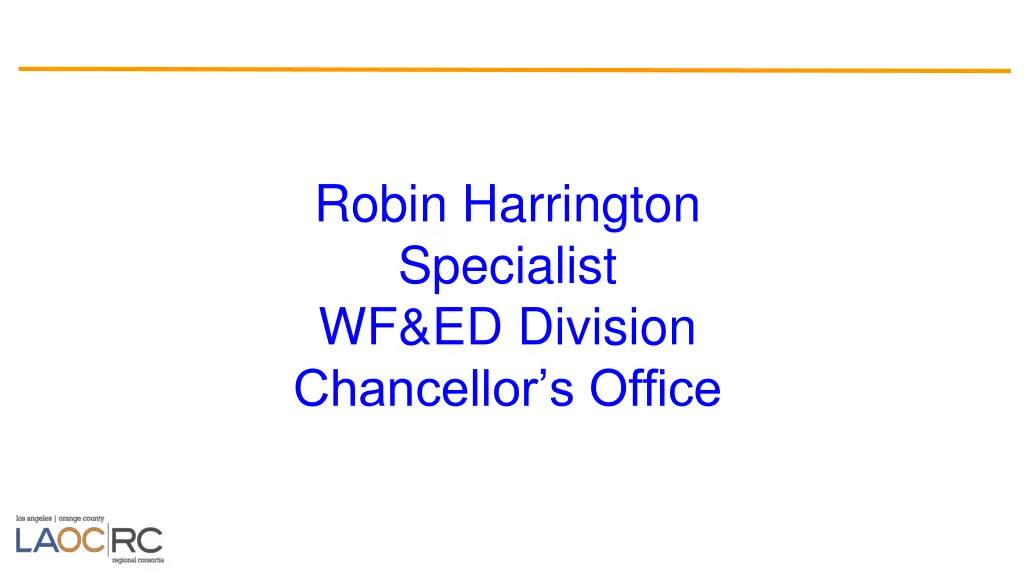 robin harrington specialist wf ed division