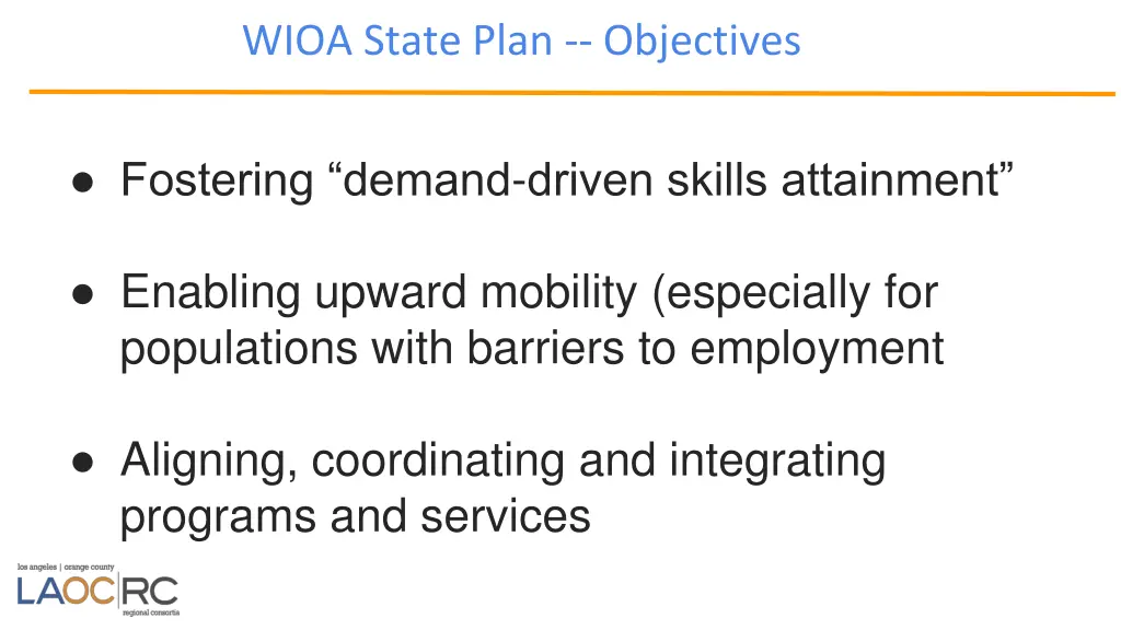 wioa state plan objectives