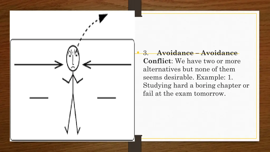 3 conflict we have two or more alternatives