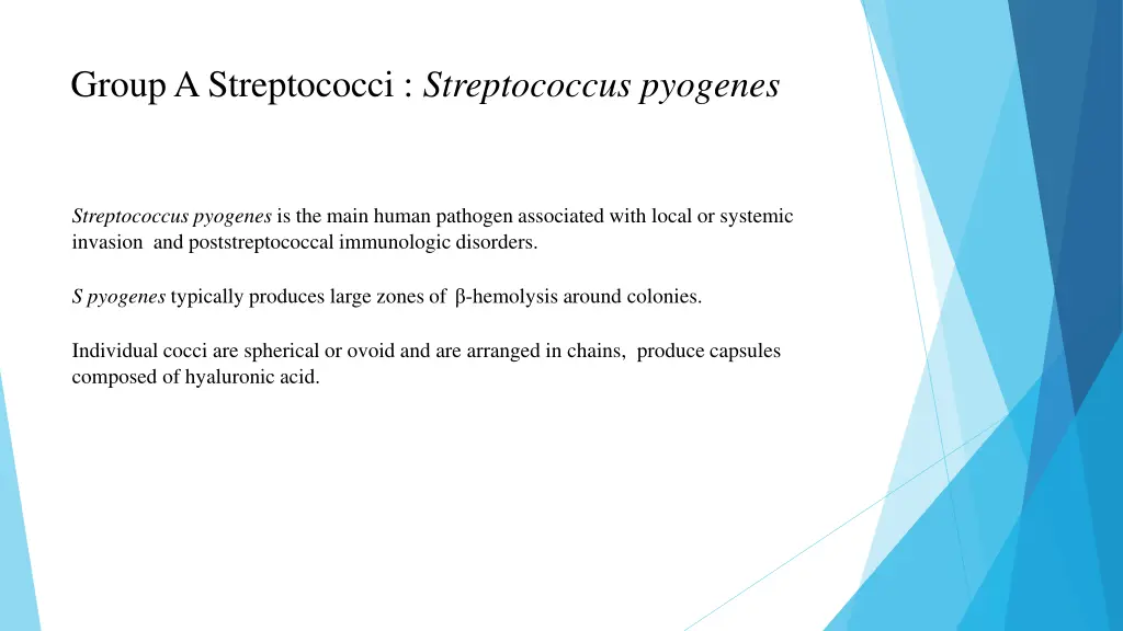 group a streptococci streptococcus pyogenes