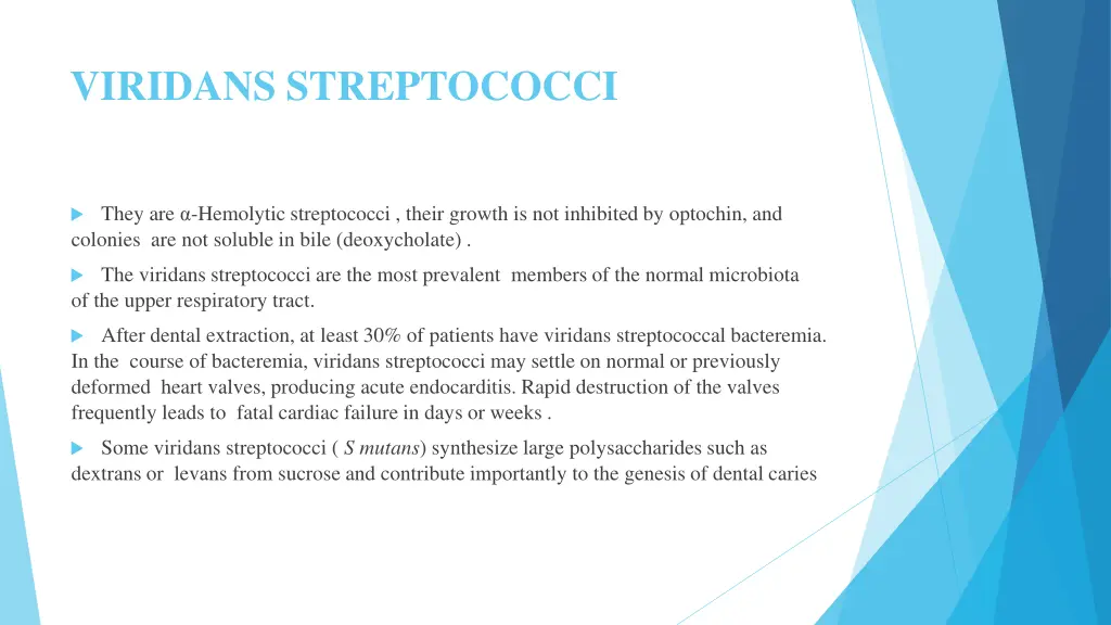 viridans streptococci