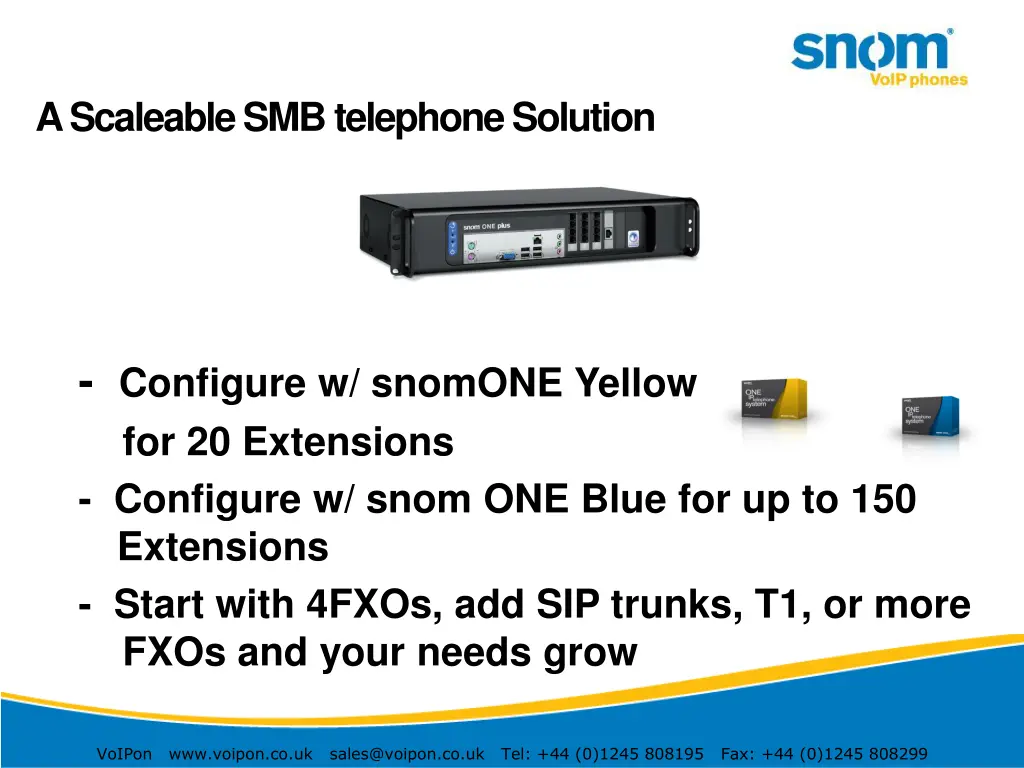 a scaleable smb telephone solution