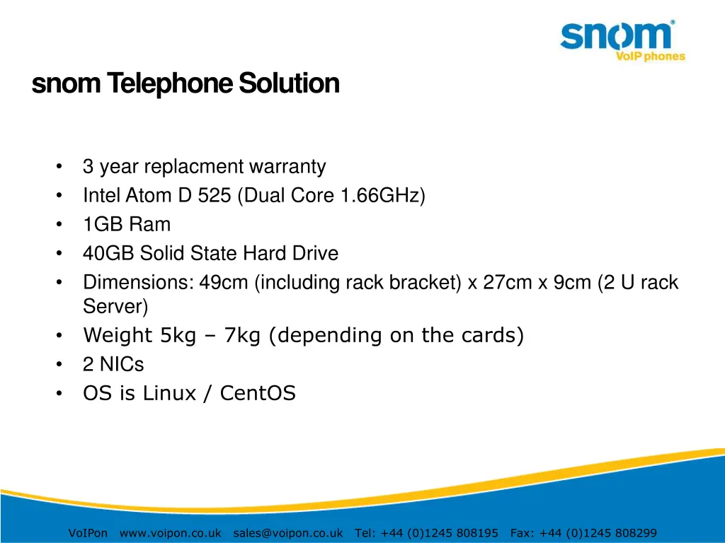 snom telephone solution 2