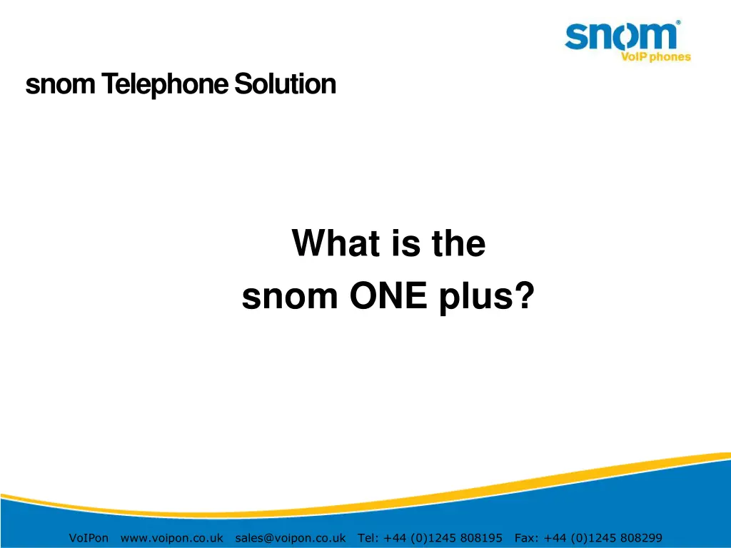 snom telephone solution