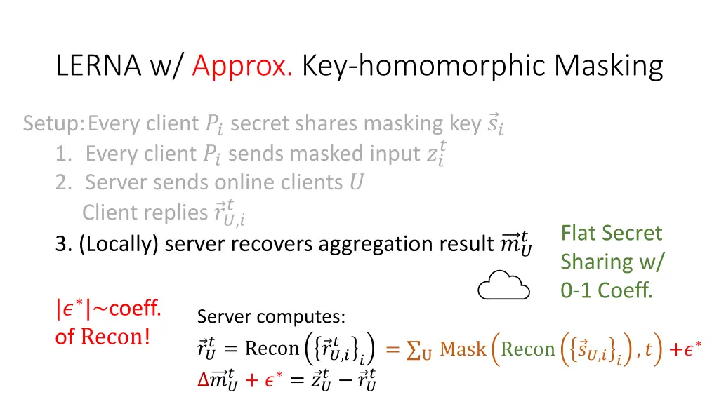 lerna w approx key homomorphic masking 2