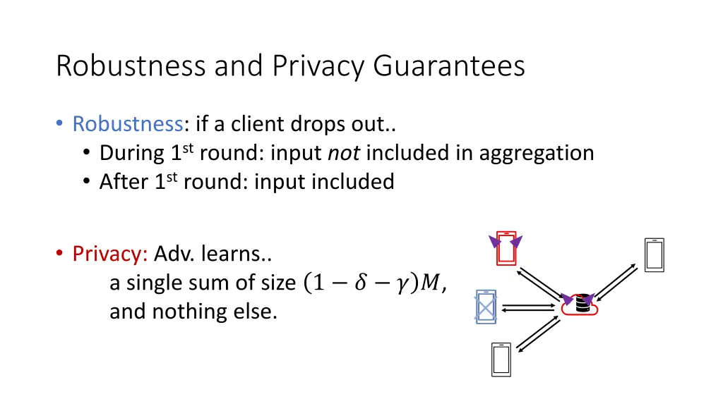 robustness and privacy guarantees