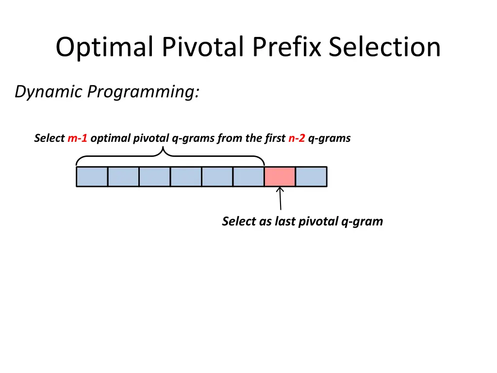 optimal pivotal prefix selection 1