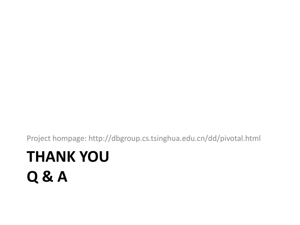 project hompage http dbgroup cs tsinghua