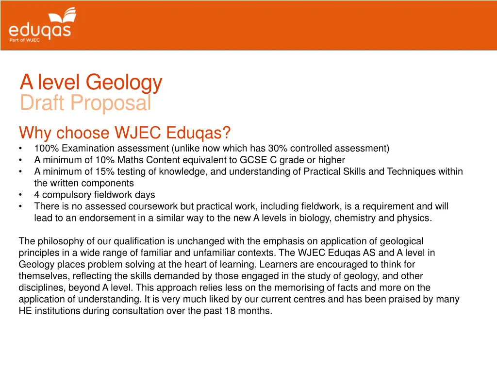 a level geology draft proposal 2