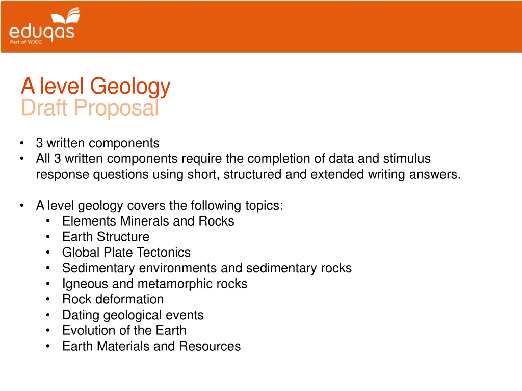 a level geology draft proposal