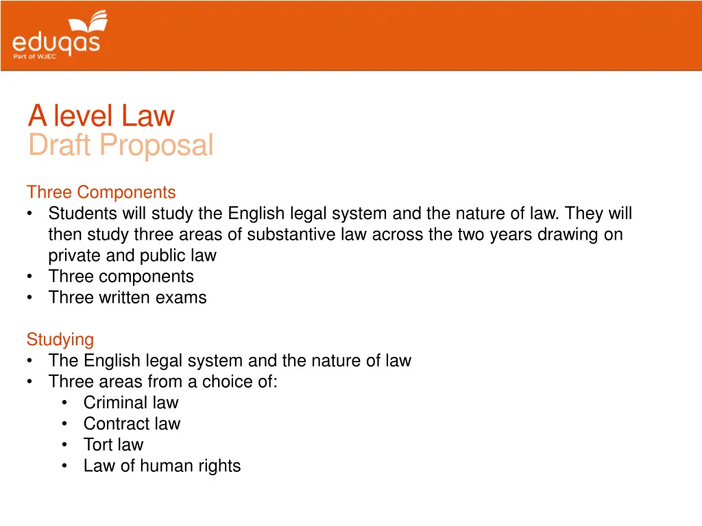 a level law draft proposal
