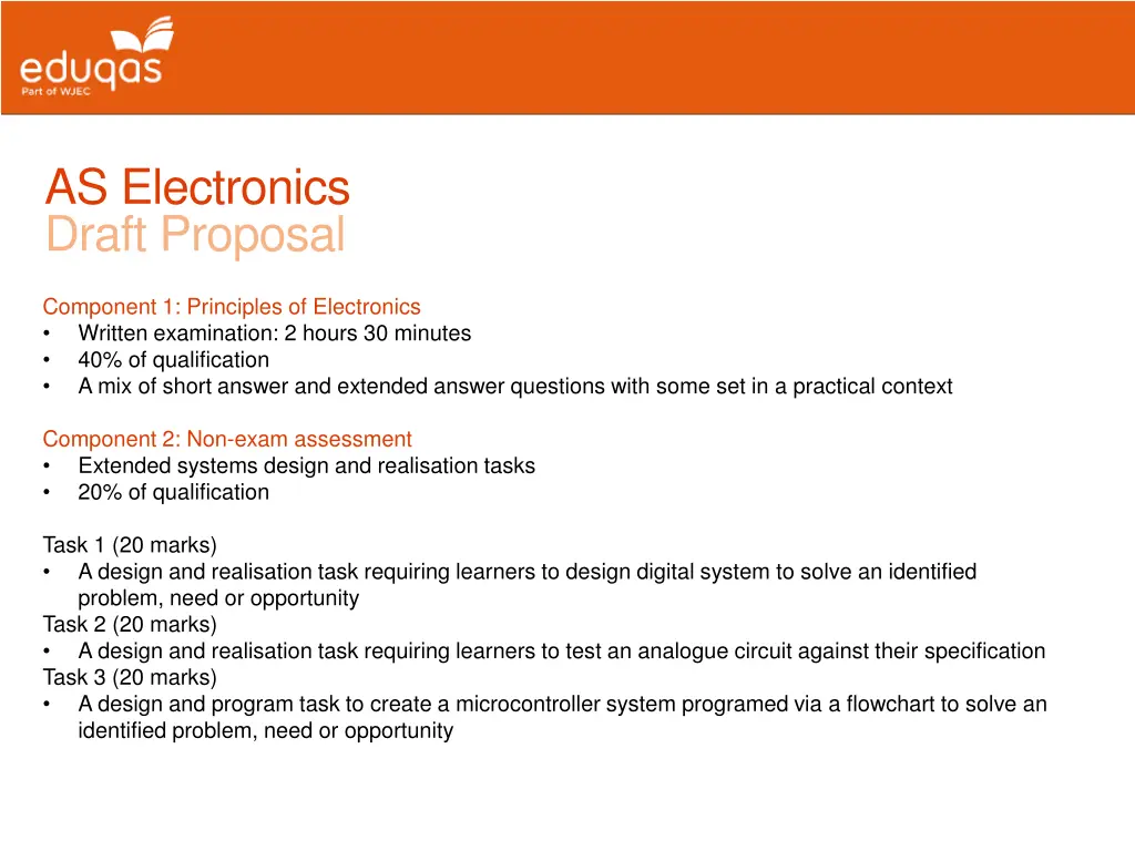 as electronics draft proposal