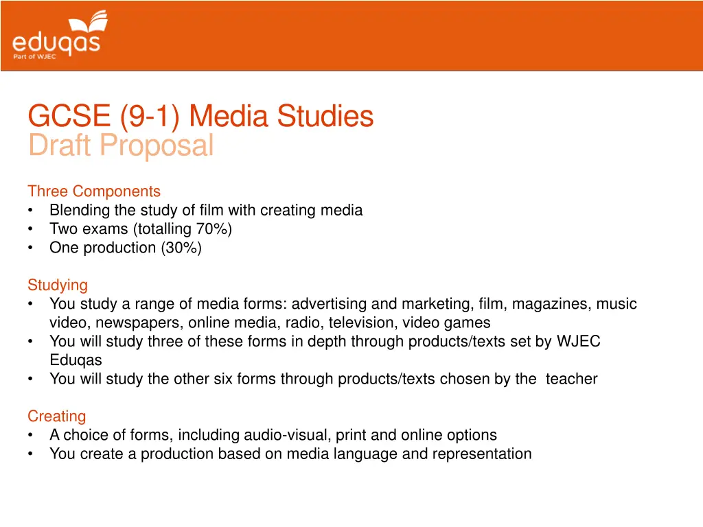 gcse 9 1 media studies draft proposal