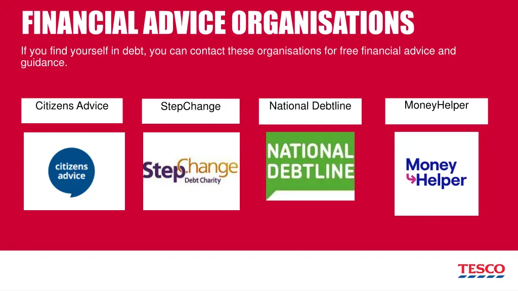 financial advice organisations if you find