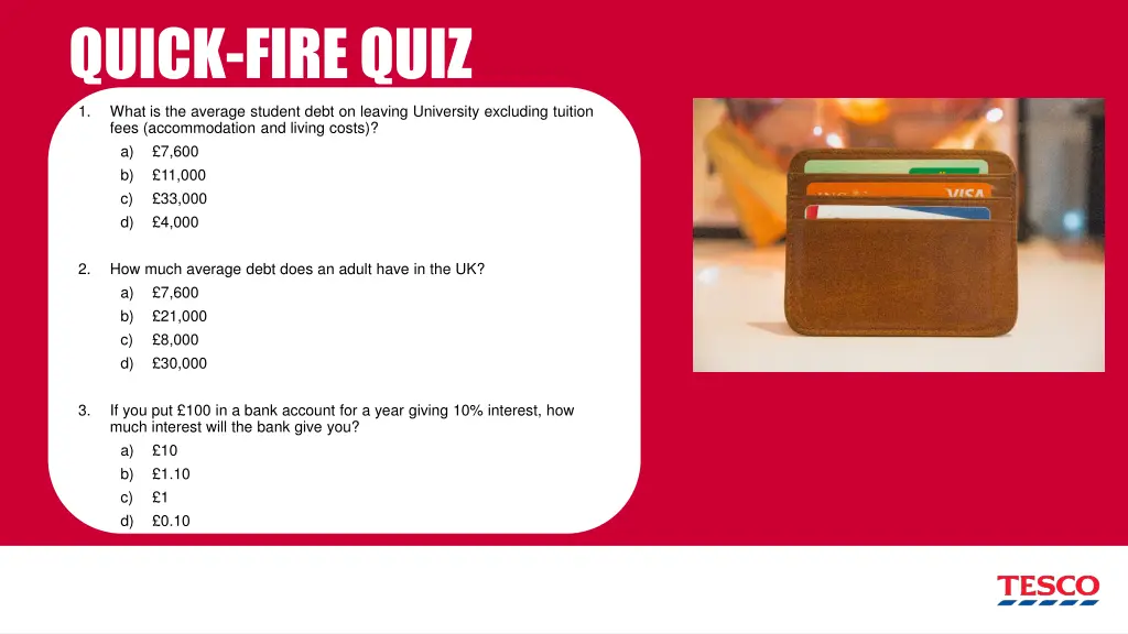 quick fire quiz