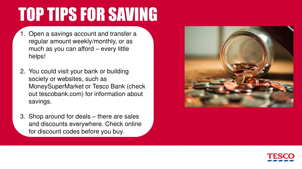 top tips for saving