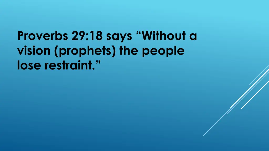 proverbs 29 18 says without a vision prophets