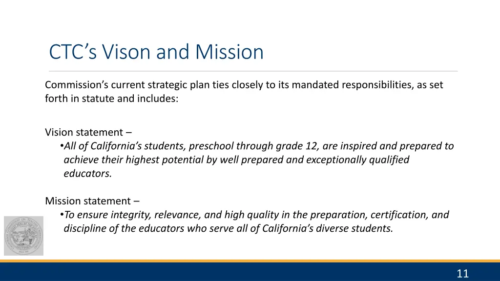 ctc s vison and mission