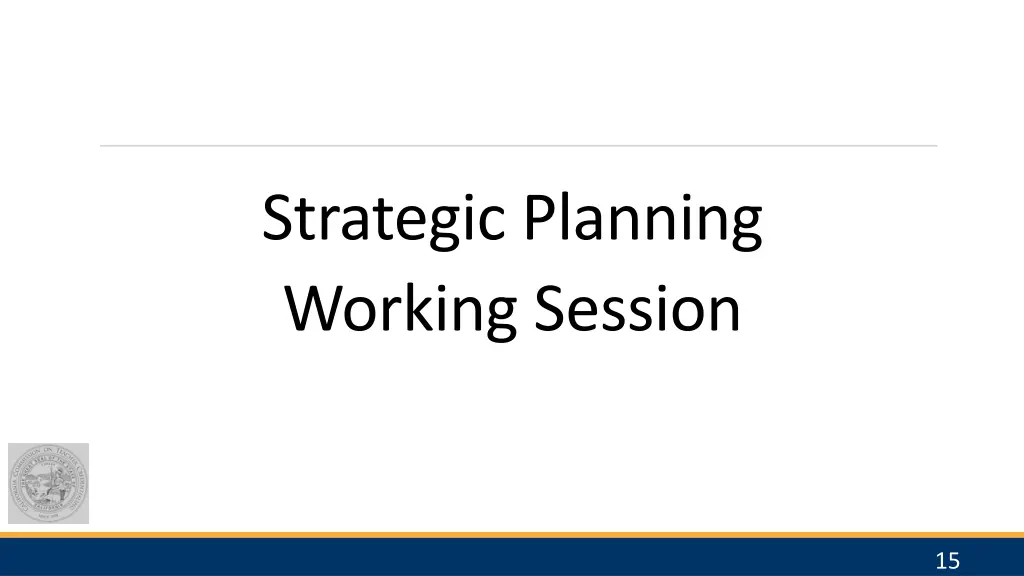 strategic planning working session