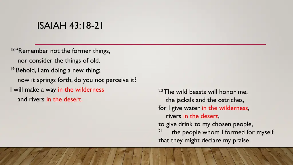 isaiah 43 18 21