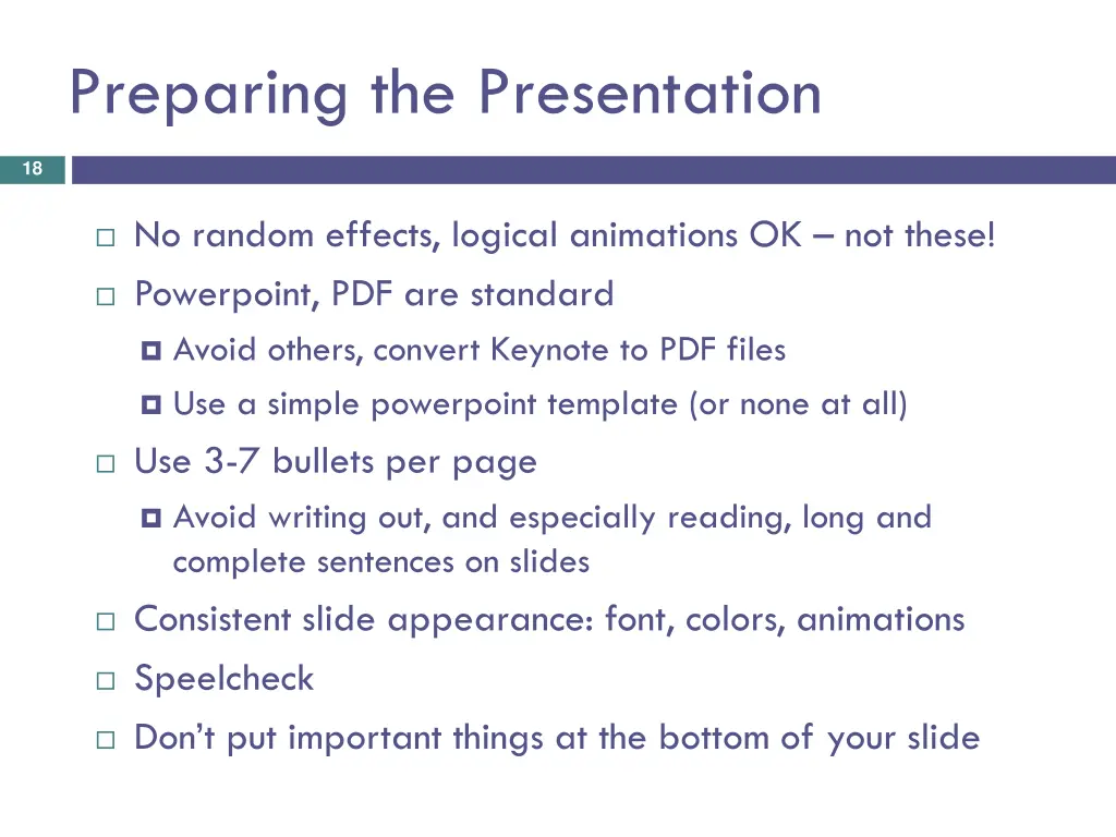 preparing the presentation