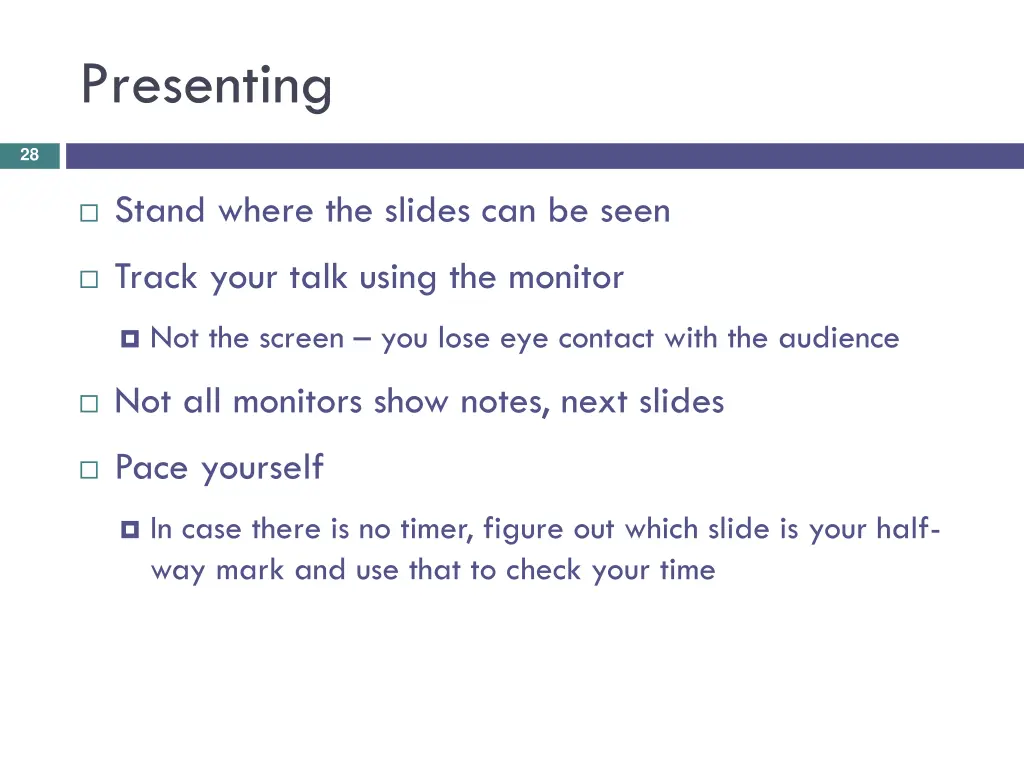 presenting