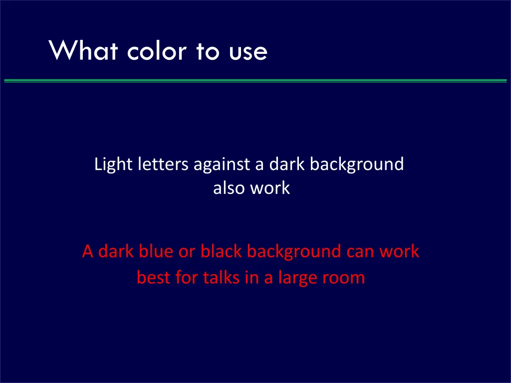 what color to use 1